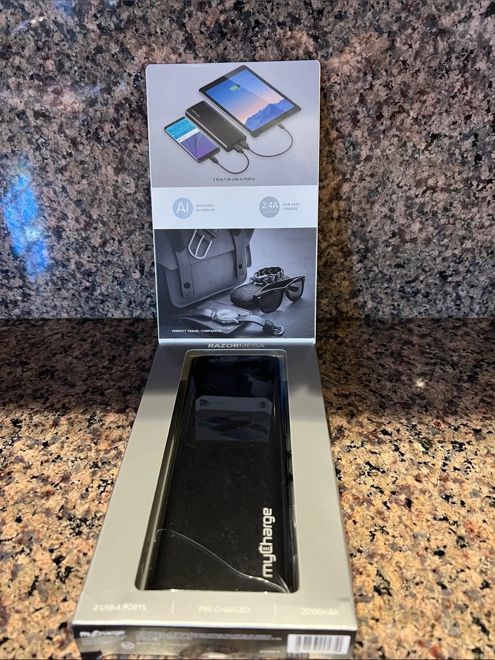 RazorMega Portable Charger - Black